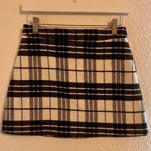 Forever 21 Black and White Plaid Mini Skirt
